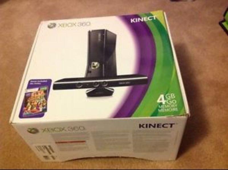 XBOX 360 KINECT WITH 12 games