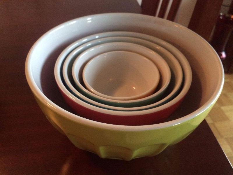 5-piece ceramic mixing bowl set