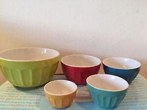 5-piece ceramic mixing bowl set