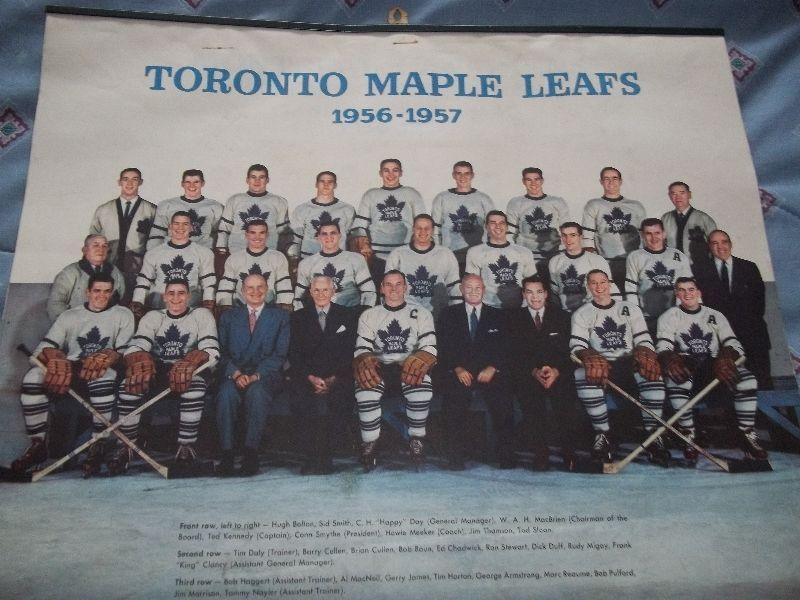 1956 1957 Export Cigarette Toronto Maple Leaf Calendar Montreal