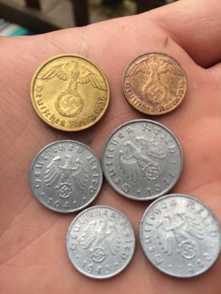 Vintage German third reich coins $10/15 each