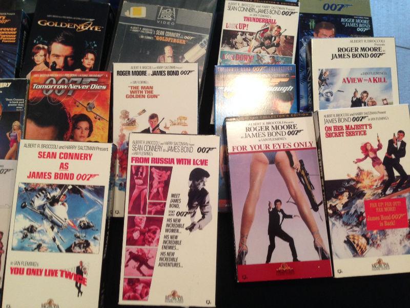Lot of James Bond VHS Tapes