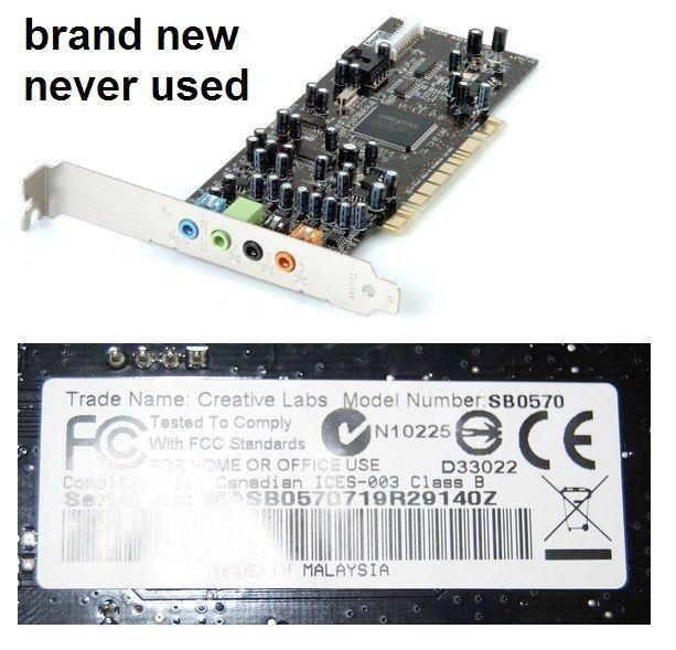 Brand new Sound Card Creative Labs SB0570 PCI : 10$/each