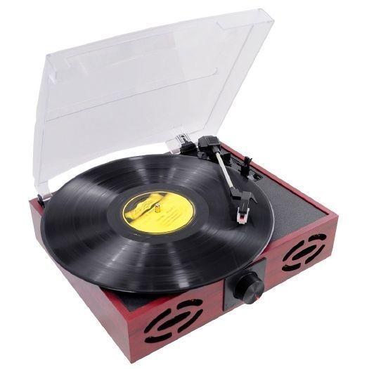 PylePro Classic Vintage Retro Style Turntable with Vinyl-to-MP3