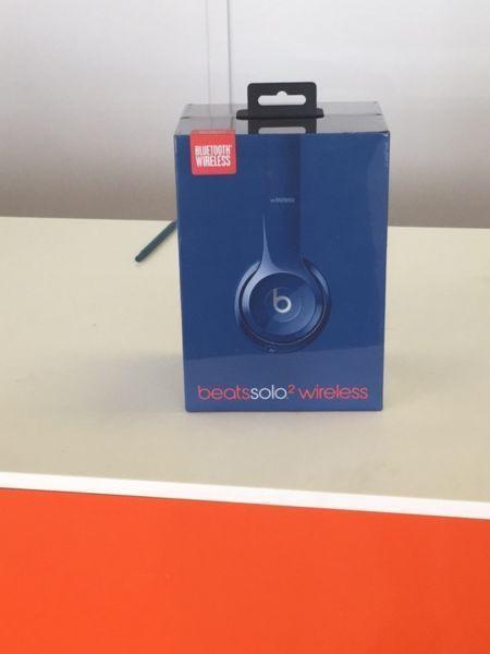 BEATS SOLO 2 WIRELESS NOUVEAU NEW AUTHENTIC!!! BLUE SILVER