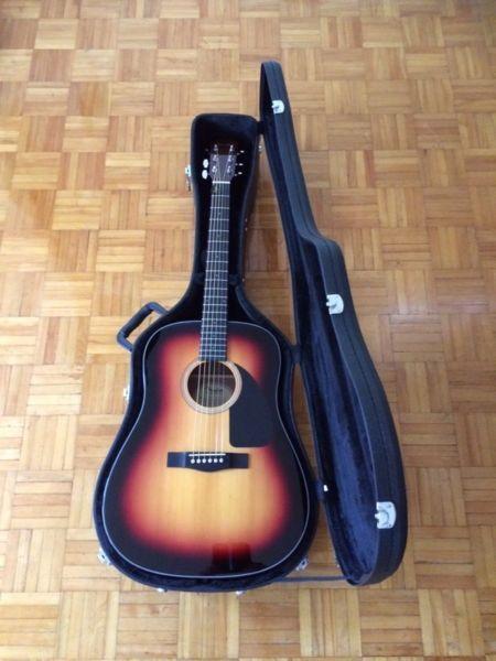 Fender Dreadnought Acoustic w/ Case & Stand