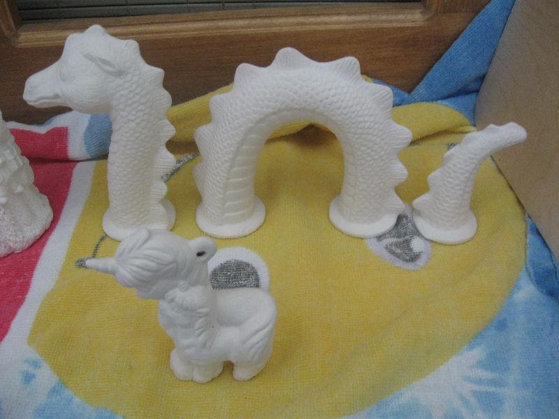 Ceramic Dragon/Serpent and Unicorn