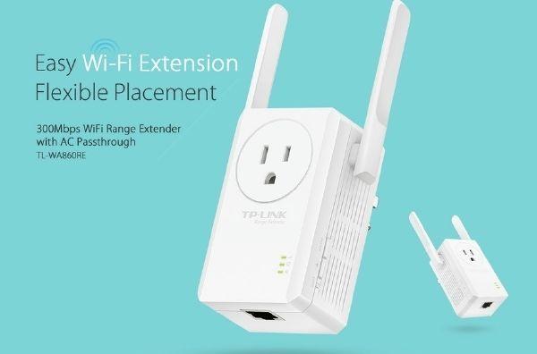 TP-LINK 300Mbps Wi-Fi Range Extender with AC Passthrough - TL-WA