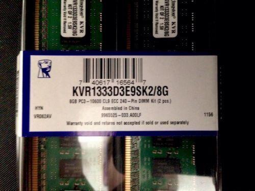 4 X Kingston Mémoire KVR1333D3E9SK/4G ECC 16GB Total