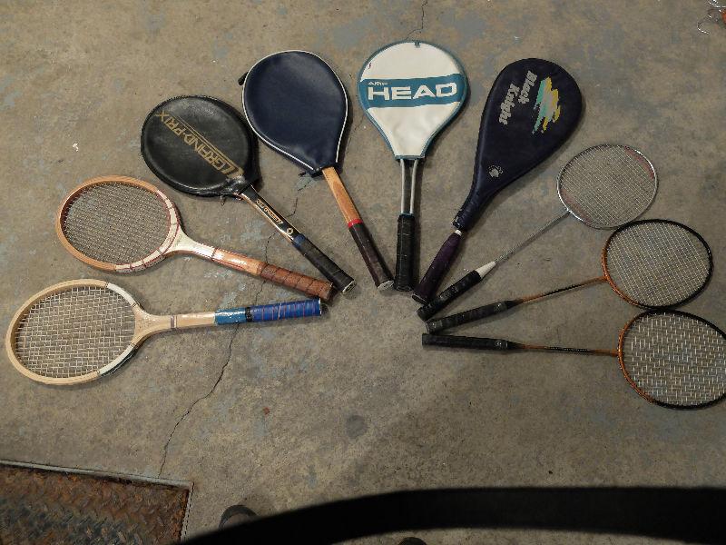 TENNIS AND BADMINTON RACQUETS