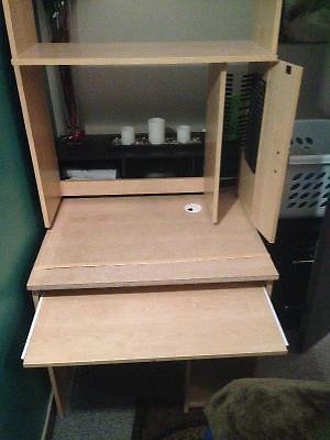 Simple Computer desk and hutch