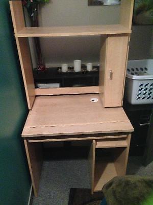 Simple Computer desk and hutch
