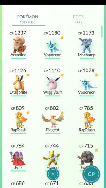 Pokemon go account lvl 18 with Dragonite and Aerodactyl