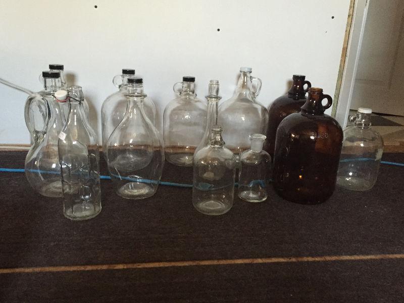 Various sizes wine bottle