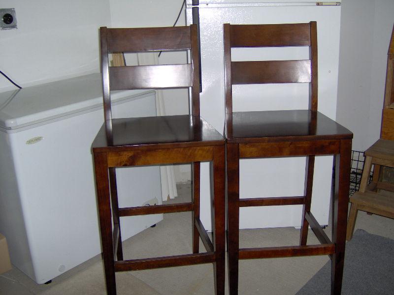 For Sale: 2 hardwood bar stools