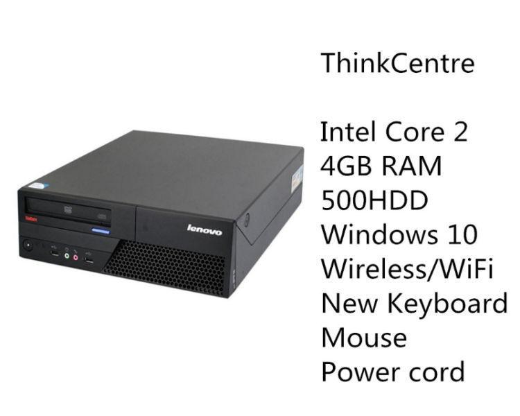 Thinkcentre Intel core 2 4GB RAM 500GB HDD Windows 10 Wireless