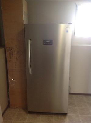 Stainless steel upright freezer