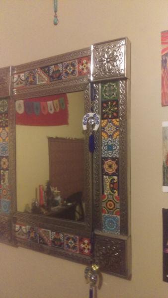 Mexican Mirror with tile frame