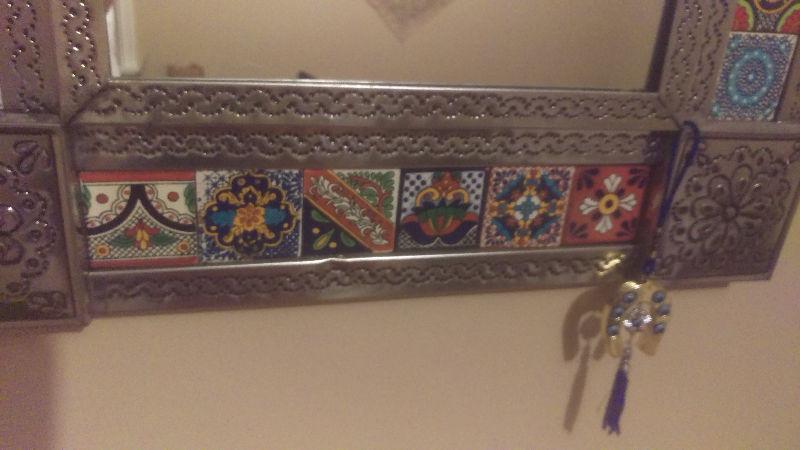 Mexican Mirror with tile frame