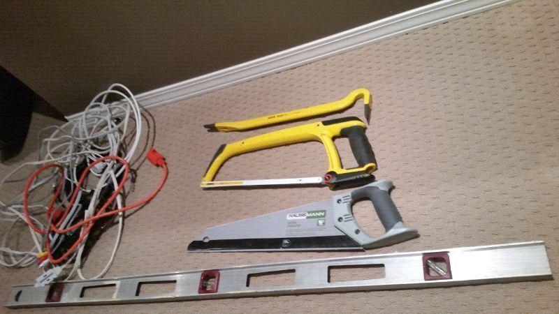 Bunch Tools and Cords Comes with Brand New Stanley Fat Max Saw