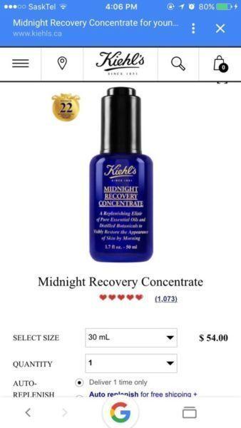 Kiehls midnight recovery concentrate