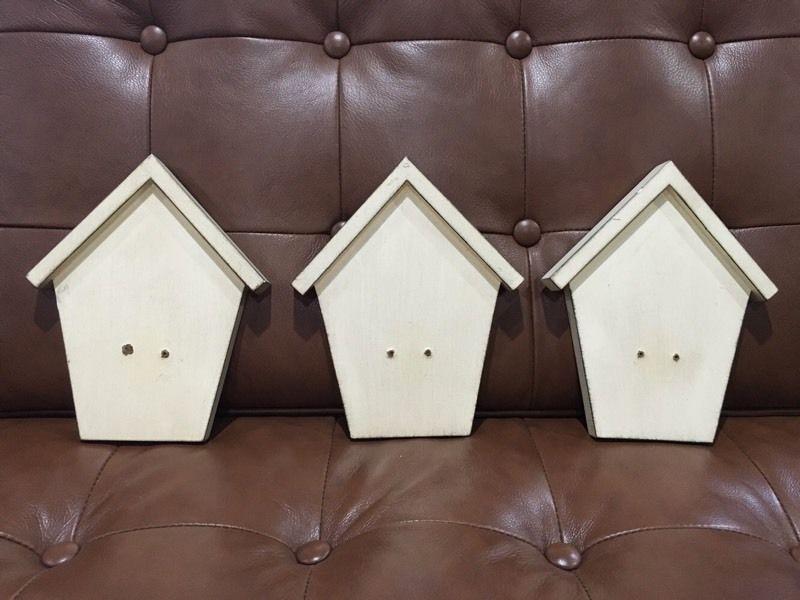 Wooden Birdhouses - Wall Hook Base or DIY Project