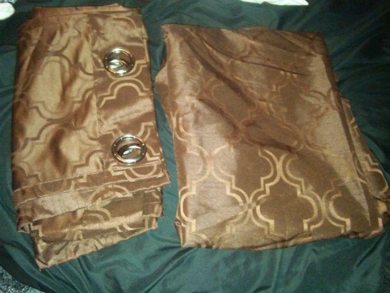 40 obo curtains 2 brown panels