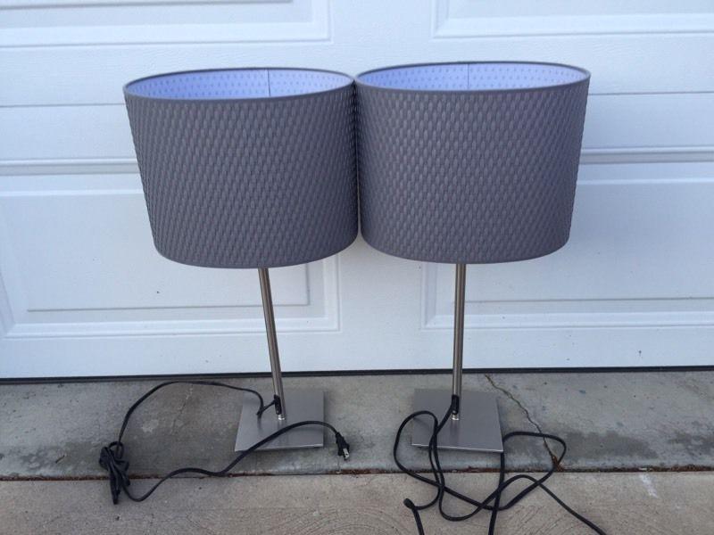 Matching pair of bedside lamps