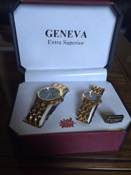 His and Hers Geneva Watches $125