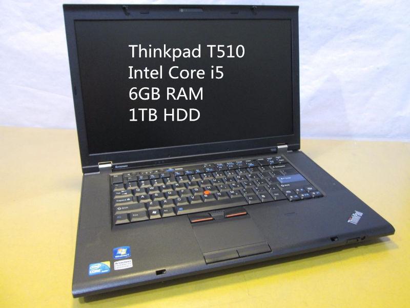 Thinkpad T510 intel core i5 6GB RAM 1TB HDD Windows 10