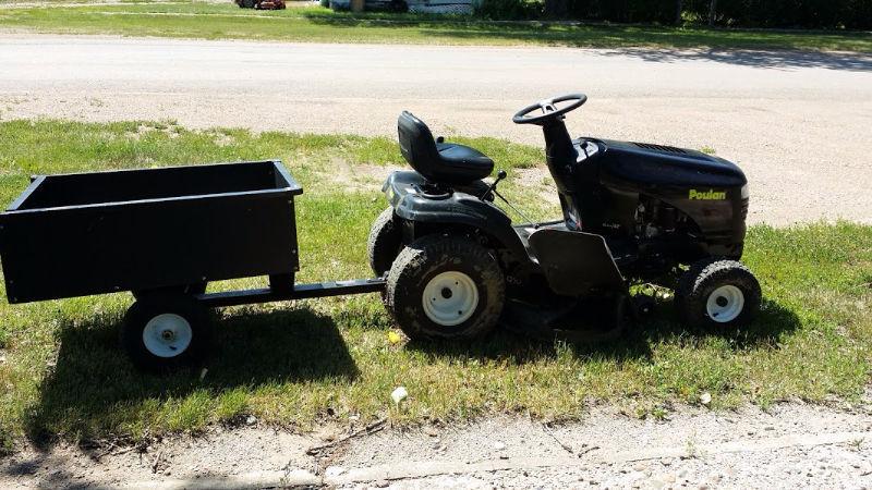 Lawn Tractor and Trailer