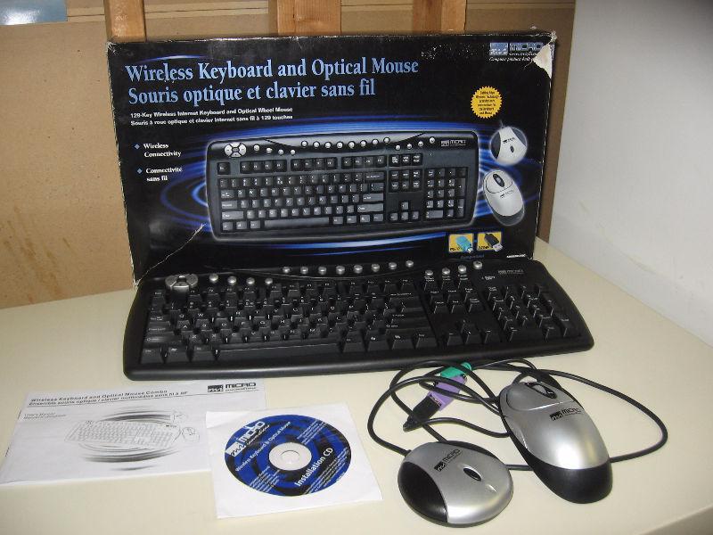 BRAND NEW MICRO WIRELESS KEYBOARD AND OPTICAL MOUSE