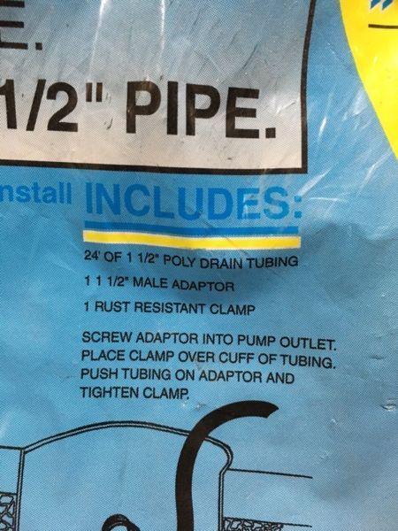 Sump Pump Drainage Kit - 1.5