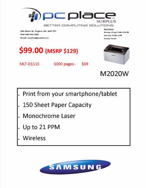 Wireless Monochrome Laser Printer $99