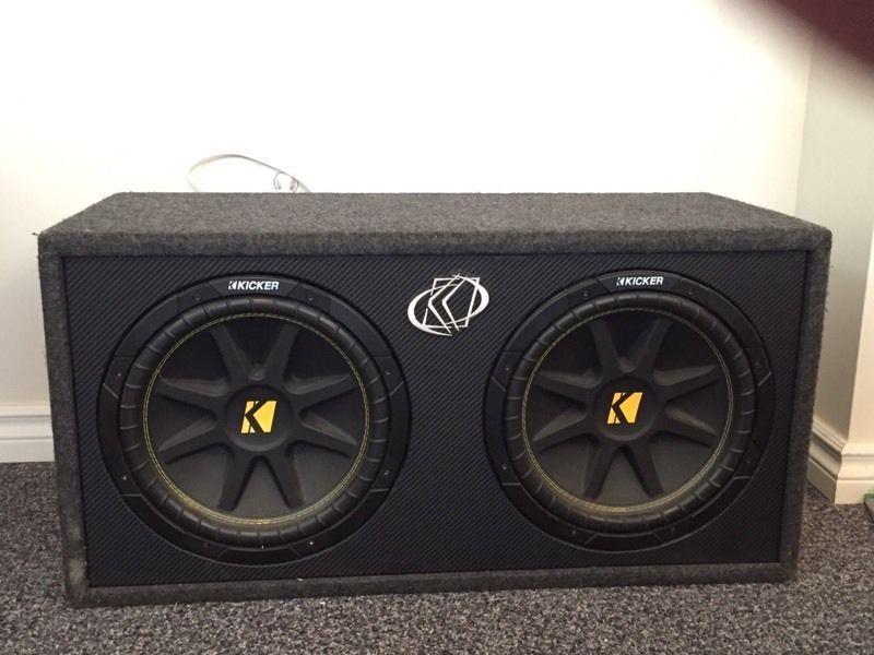 Two 12 inch kicker subs in ported box