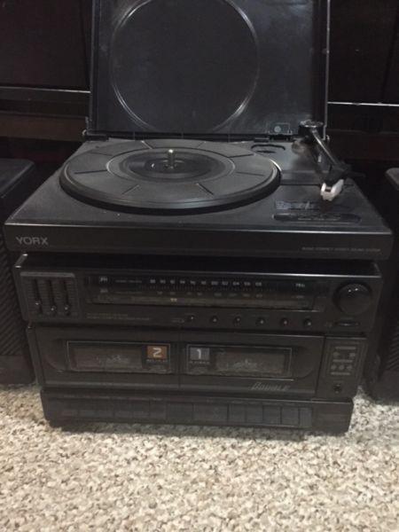 Vintage Yorx Stereo with Turntable & Cassette
