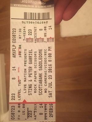 2 TICKETS TO STING & PETER GABRIEL IN CALGARY TONIGHT- 8pm