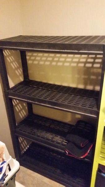 Heavy Duty Black Plastic Shelving Great for storage in your bas