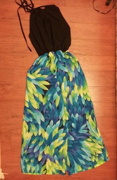 Small size 4 jumpsuit with printed bottoms