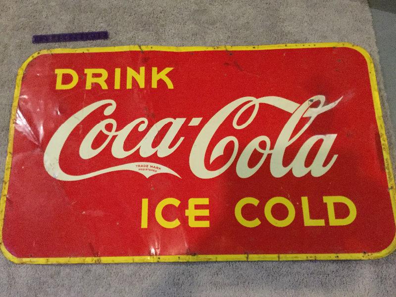 Large Antique Coca Cola Sign