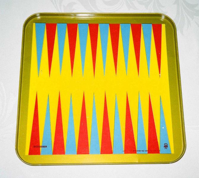 VINTAGE COMBINATION CHECKER/BACKGAMMON GAME