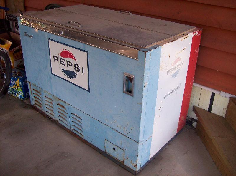 vintage Pepsi coolers and stoves