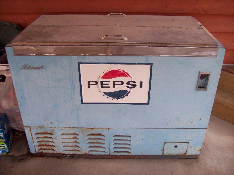 vintage Pepsi coolers and stoves