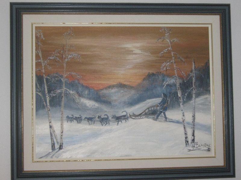 For Sale 4 Authenticated paints by 2nd WW Vetern Henry Beaudry