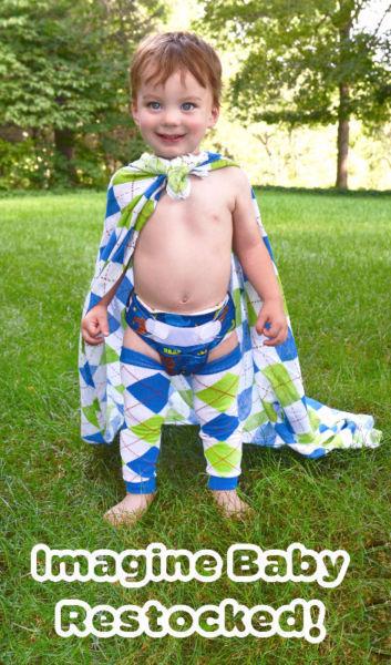 Imagine Baby One Size Bamboo Cloth Diapers