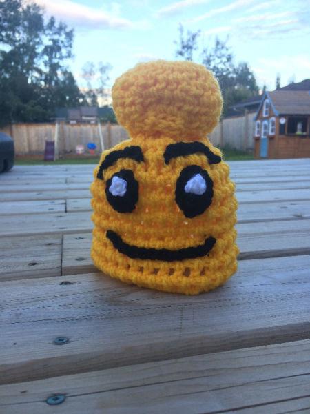 Crochet Lego inspired beanie