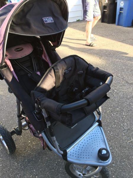 Valco baby tri-Mode stroller (beautiful black/plum colour)