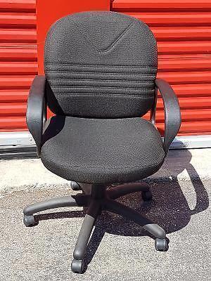 GUC Brown Fabric Office Chairs (x2)