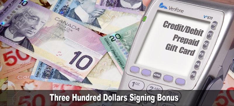 Three Hundred Dollars Signing Bonus