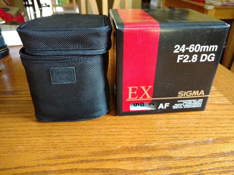Sigma 24-60mm f/2.8 EX DG IF lens for Canon EF Mount